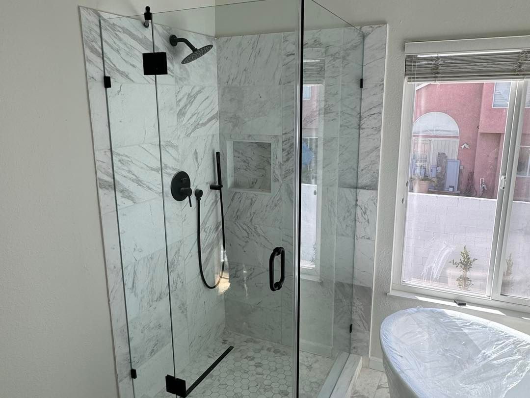 Picture of a handyman repairing a window.