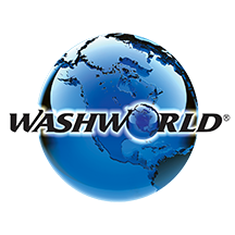 washworld globe gif with clean sparkle and shooting star