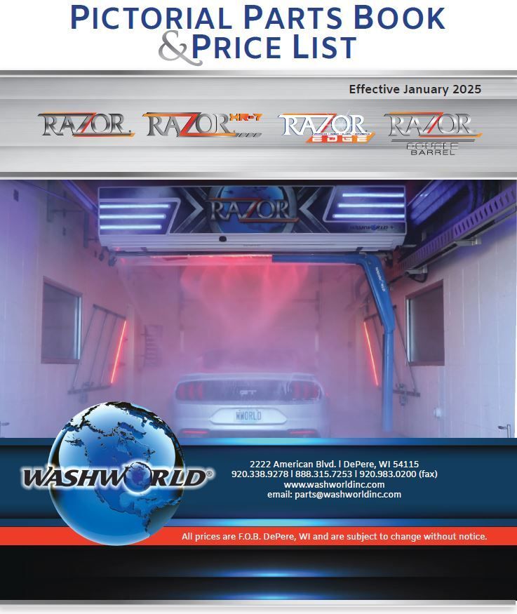 Cover of Washworld's 2025 Touch-Free Parts & Price List book