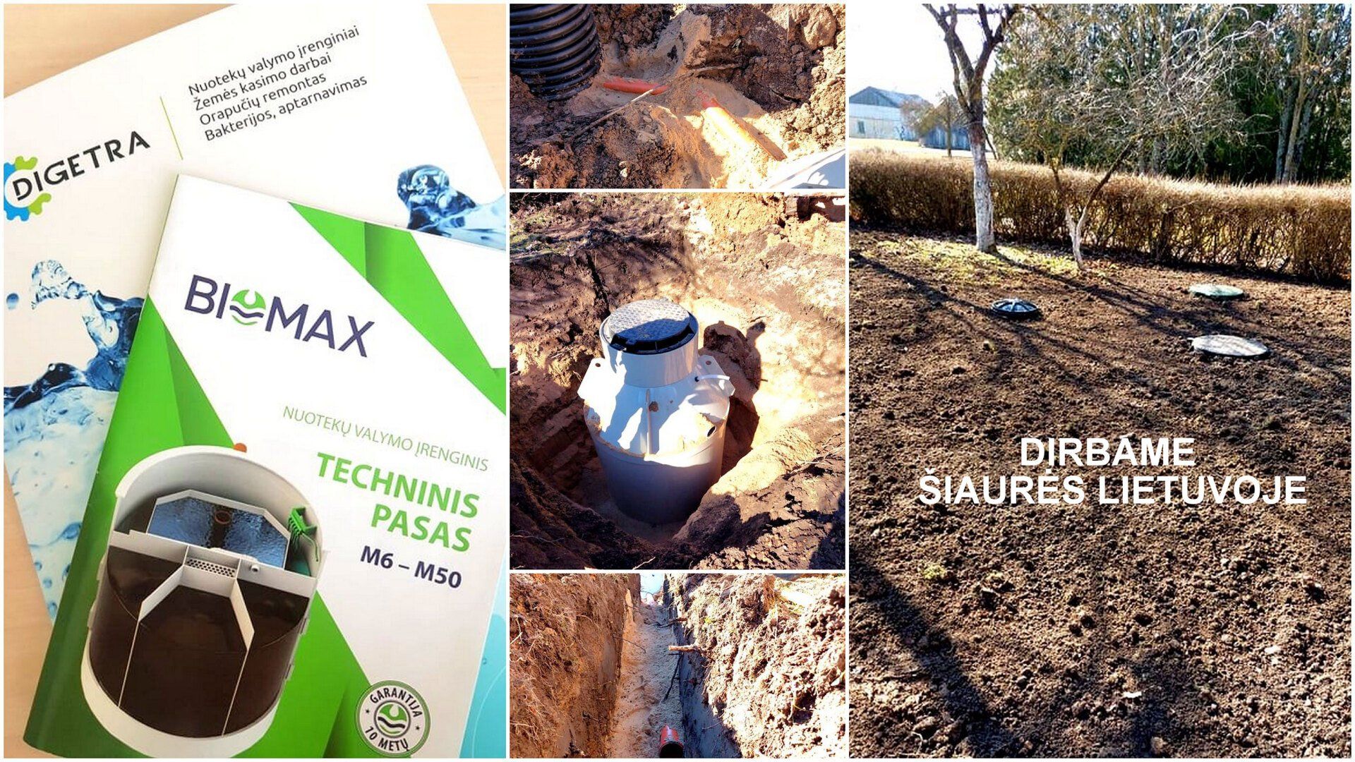 Biomax nuotekų valymo įrenginio montavimas
