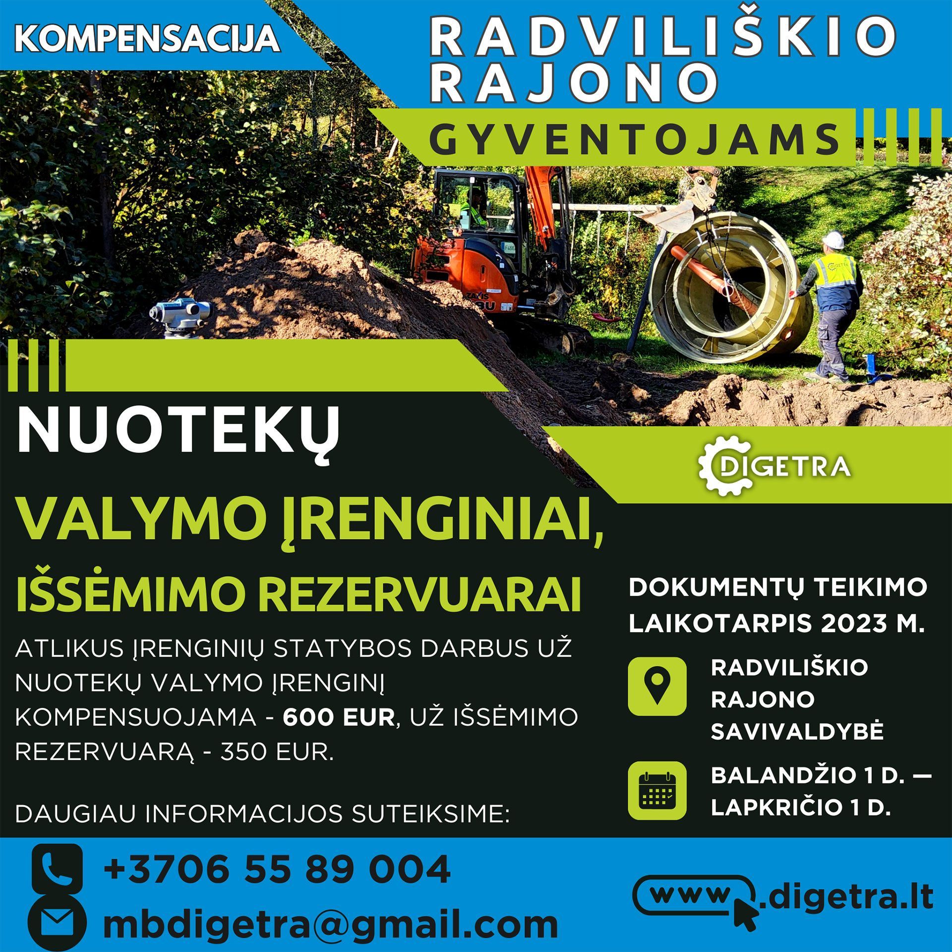 Primename, kad Radviliškio rajono gyventojams 2023 m. teikti paraiškas galima nuo balandžio 1-osios iki lapkričio 1 d.