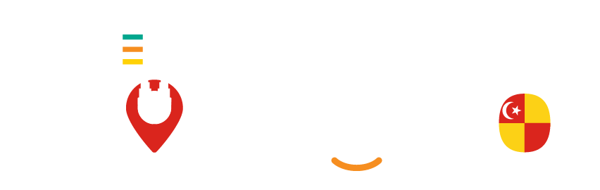 A white background with a smiley face , a circle , and a flag.