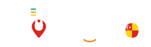 A white background with a smiley face , a circle , and a flag.