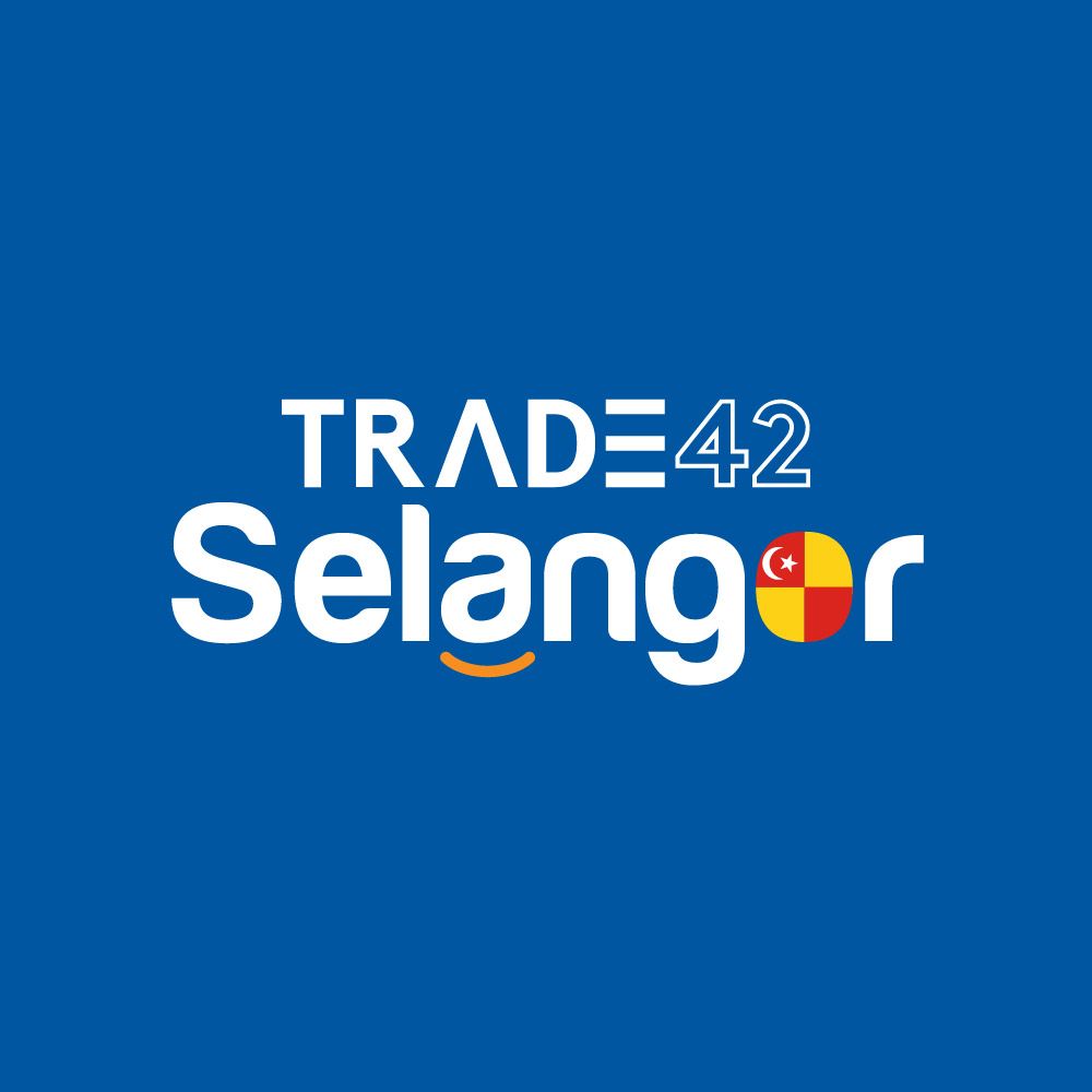 The trade42 selangor logo is on a blue background.