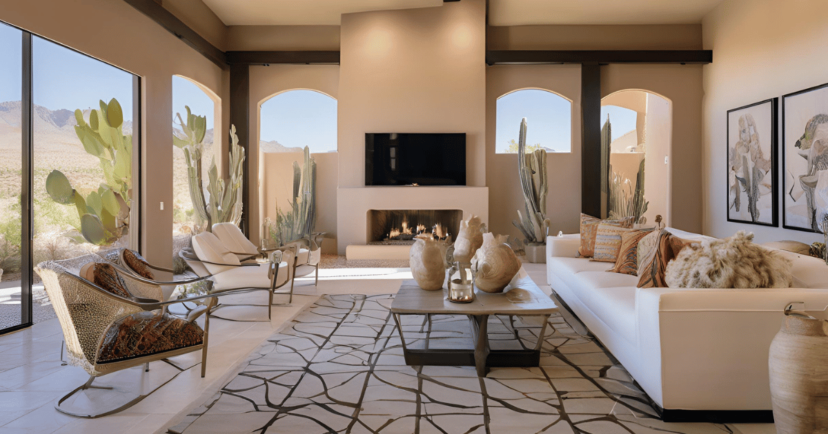A living room with a couch , chairs , coffee table , fireplace and television.