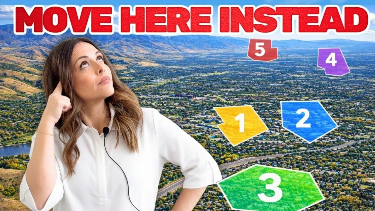 A person looking at a landscape featuring numbered icons (1-5) and the text