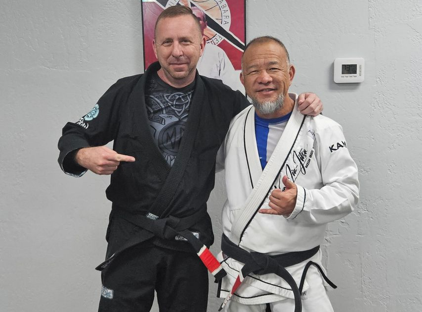 Adults drilling Jiu-Jitsu techniques at Centerline Jiu-Jitsu Chandler in Chandler, AZ.
