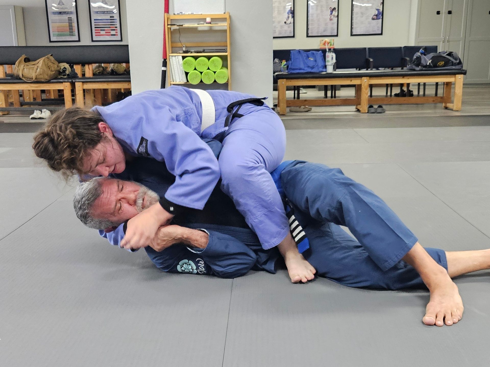 Kids and adults training grappling drills at Centerline Jiu-Jitsu Chandler in Chandler, AZ to build calm confidence.