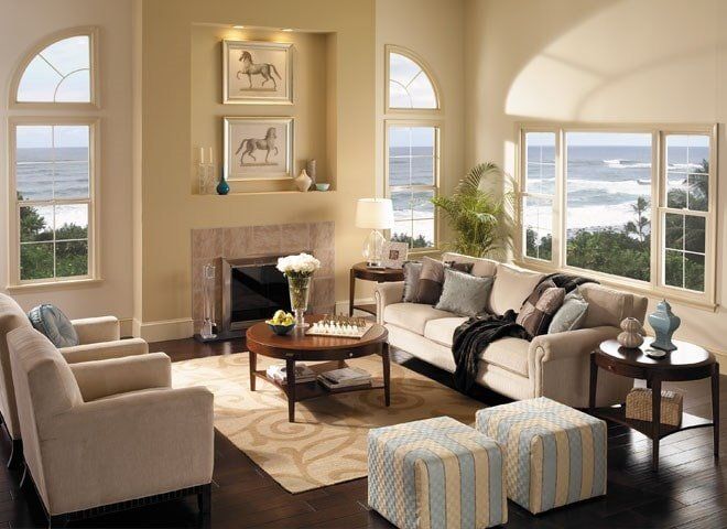Cream Colored Living Room — Roofing And Siding in Toledo, OH