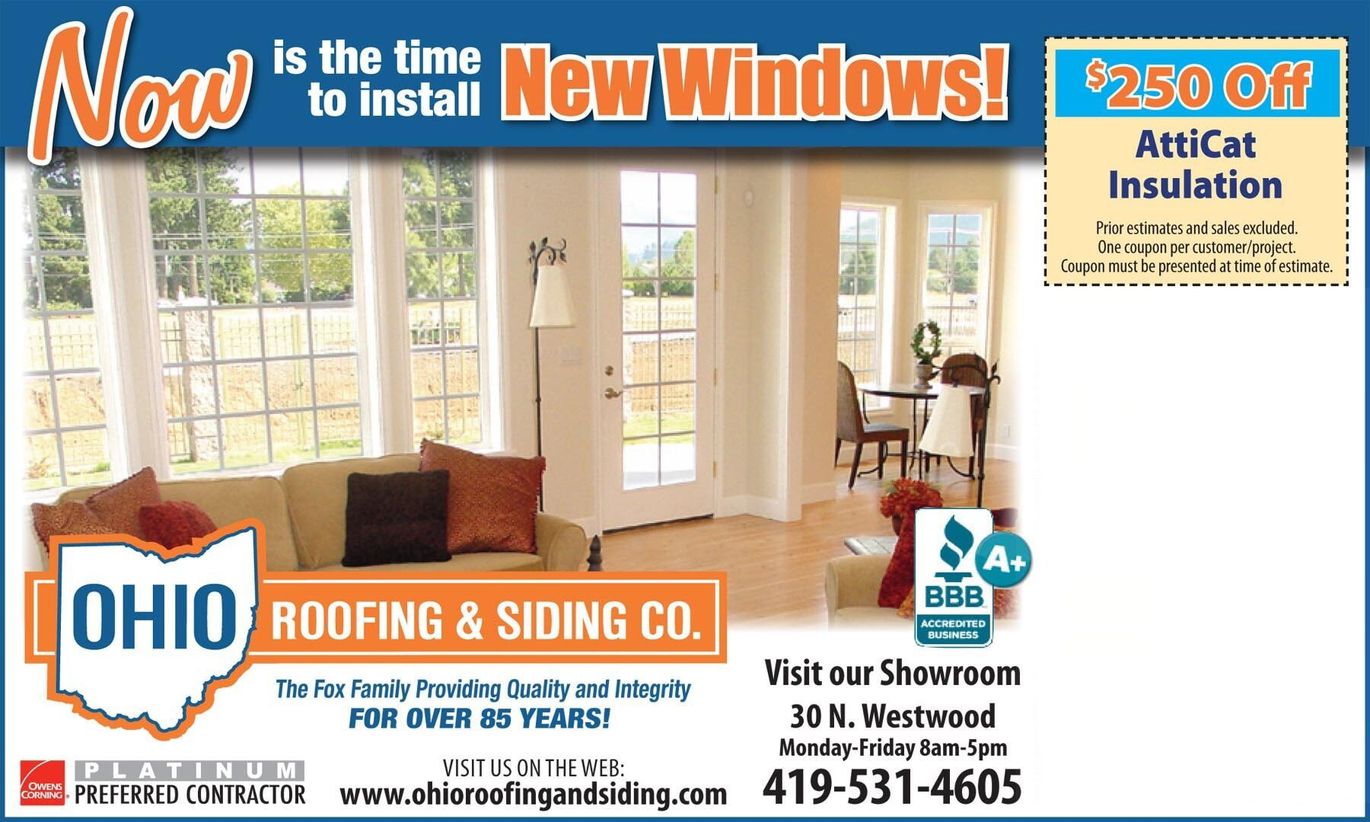 New Windows Promos — Roofing And Siding in Toledo, OH