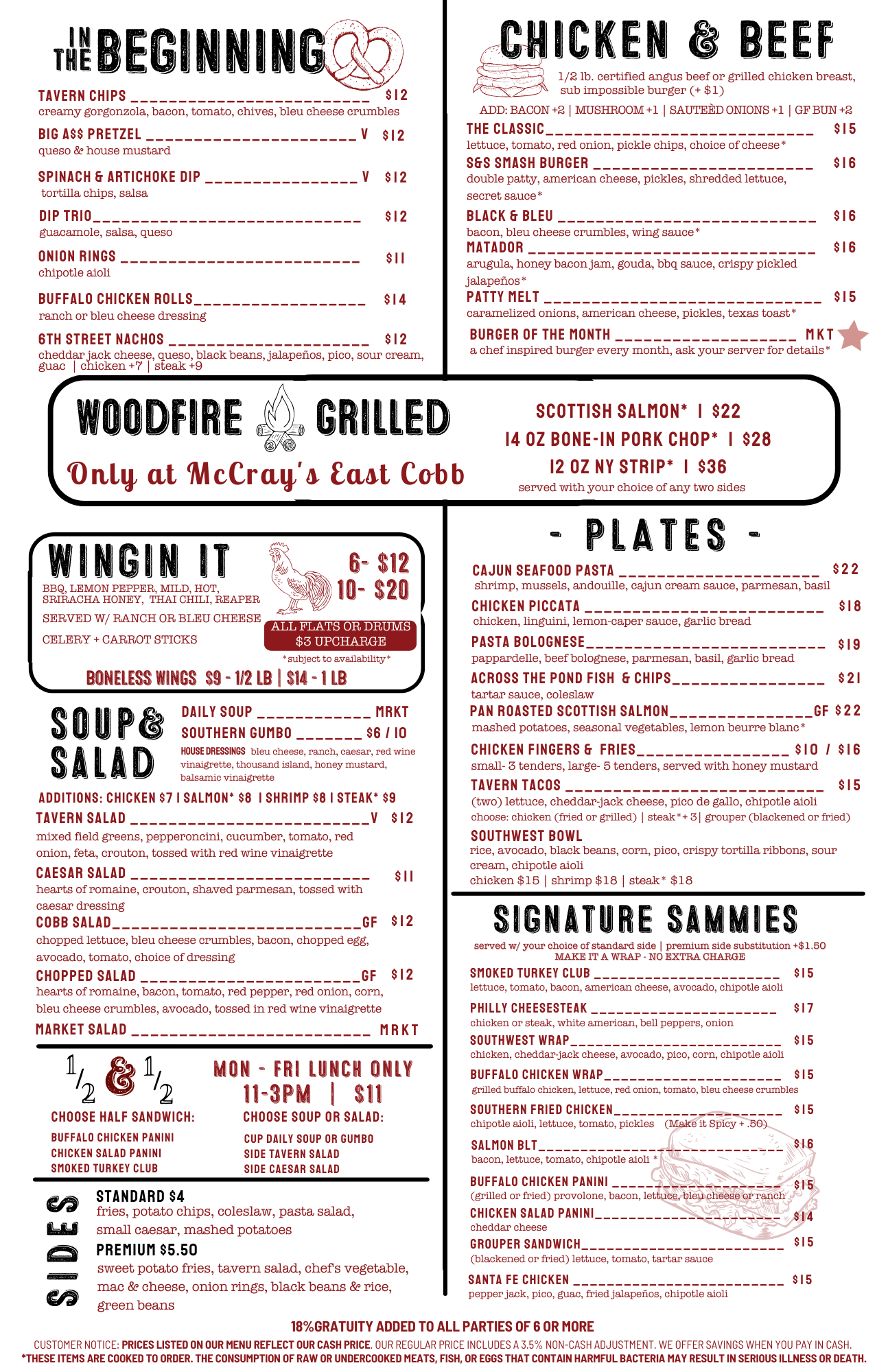 East Cobb Menu