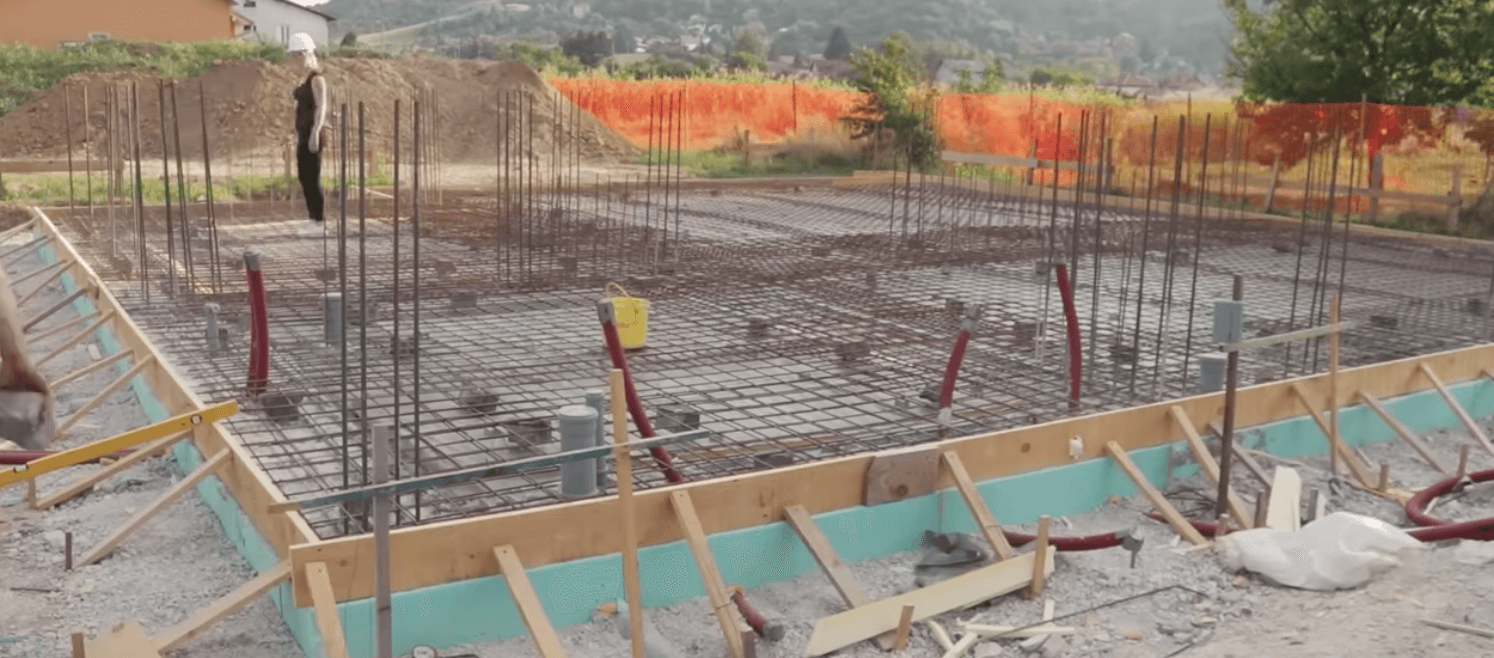 concrete company pours a new foundation for a home build in hamilton, oh