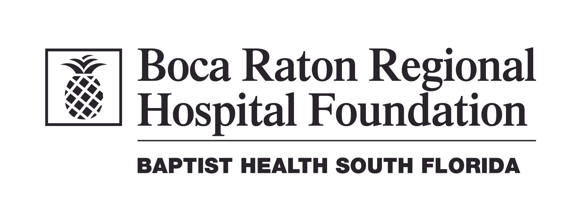 The logo for boca raton regional hospital foundation baptist health south florida