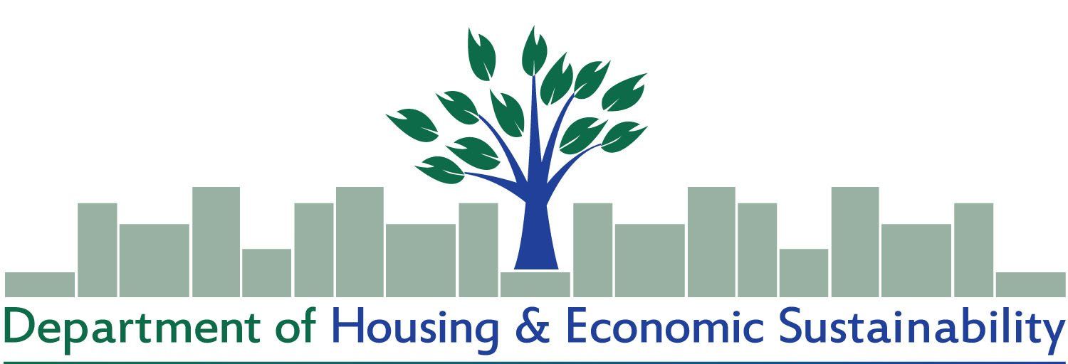 A logo for the department of housing and economic sustainability