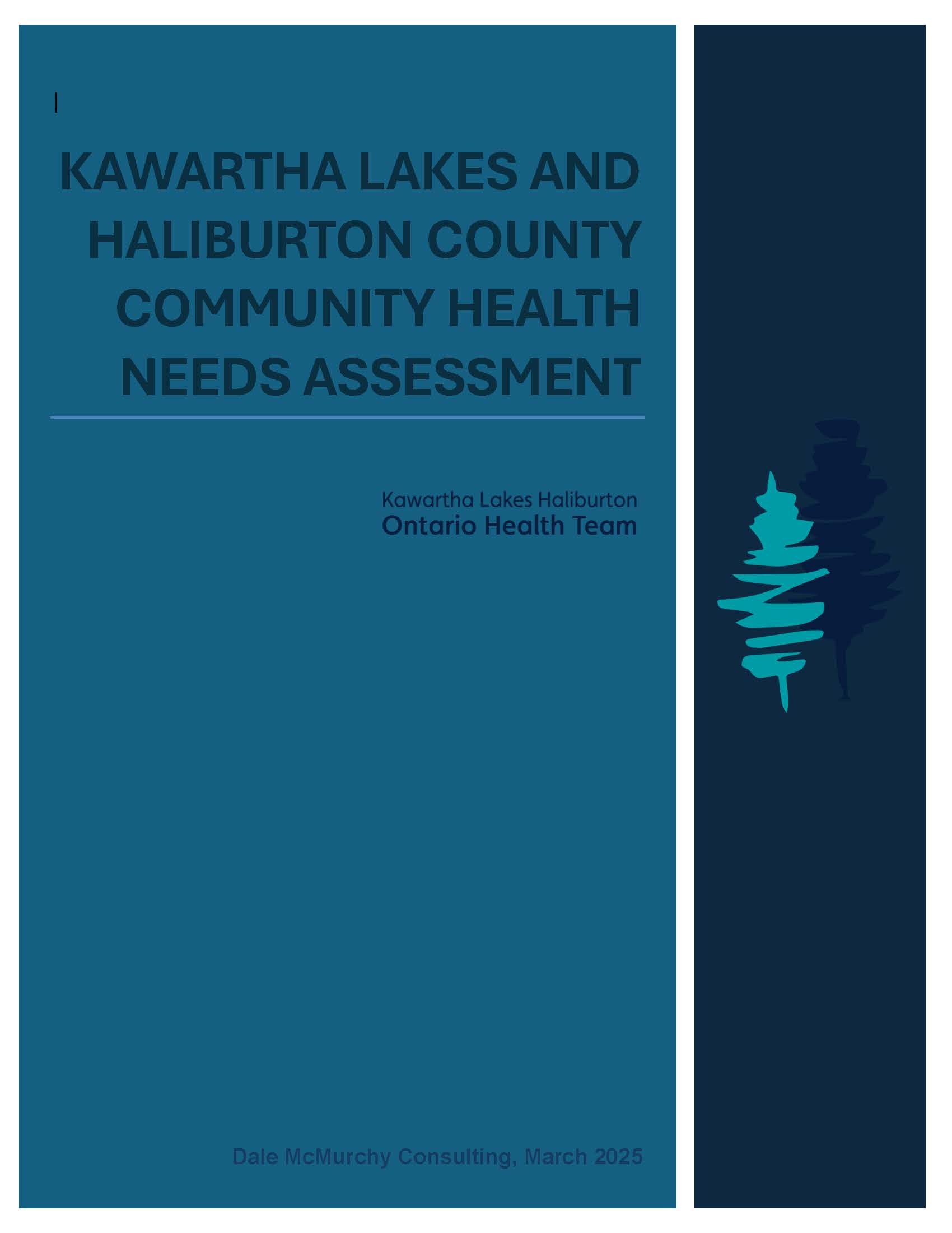 Cover of the Kawartha Lakes Ontario Health Team Public Consultation Report, October 2022, with organization logo and links.