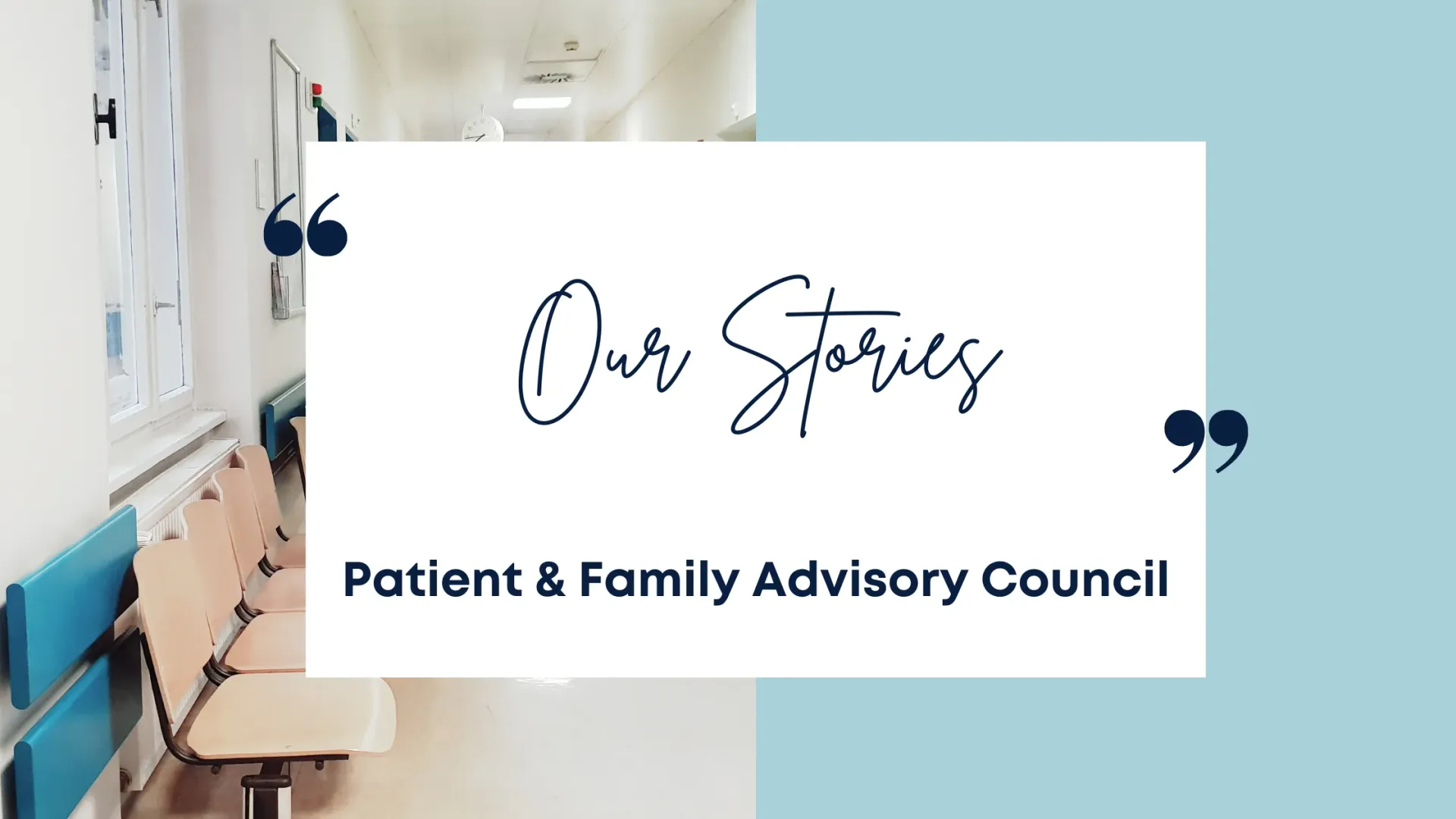 Hallway background with text overlay: 