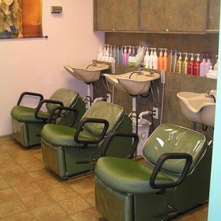 The washing station in our salon where we do a variety of different hair treatments.