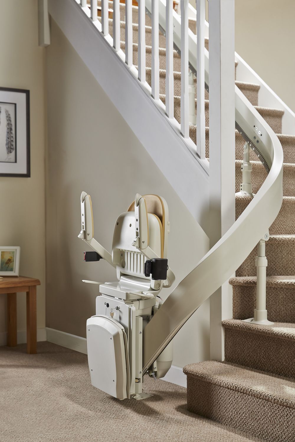 ertified technician carefully removing a used stairlift in a Liverpool home