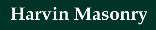Harvin Masonry in white text on a dark green background.