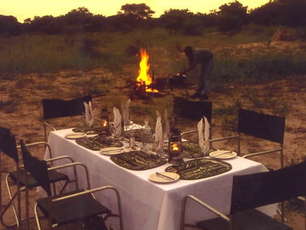 Botswana, bush dinner