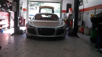 Orange County Auto Repair — White Car at the Garage  in Mission Viejo, CA