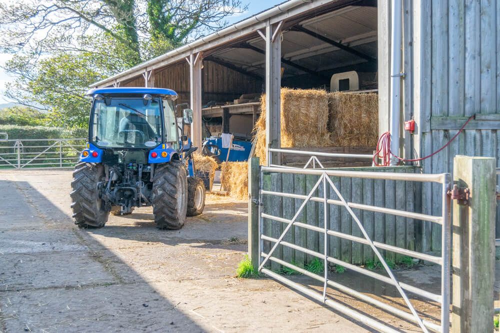 The tractor at the Isle of Wight Donkey Sanctuary works very hard every day  to help move heavy objects, such a hay and straw bundles.