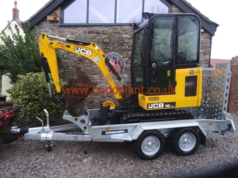 JCB 16C MINI DIGGER WITH NEW PLANT TRAILER