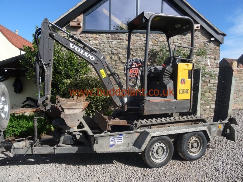 VOLVO EC18 MINI DIGGER & PLANT TRAILER