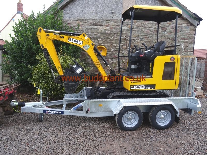 JCB 16C-1 MINI DIGGER WITH NEW INDESPENSION PLANT TRAILER