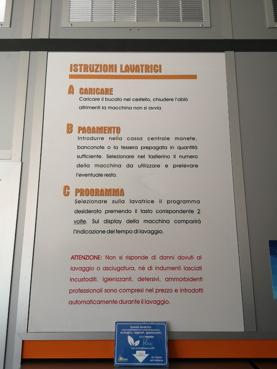 istruzioni lavatrici