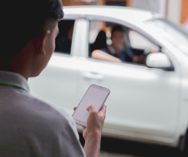Guy booking a car