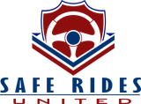 A logo for safe transport usa with an american flag and stars.