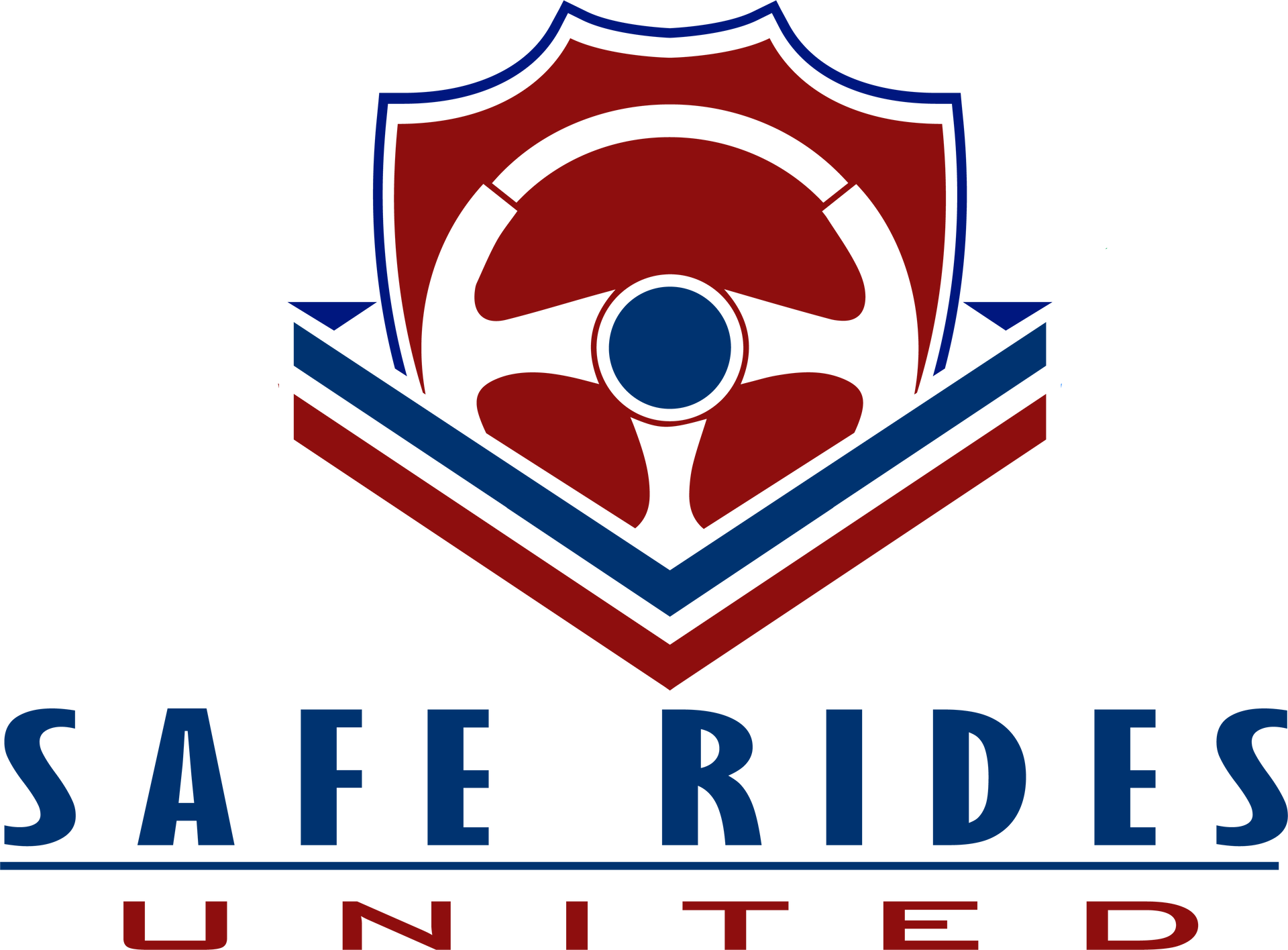 A logo for safe transport usa with an american flag and stars.