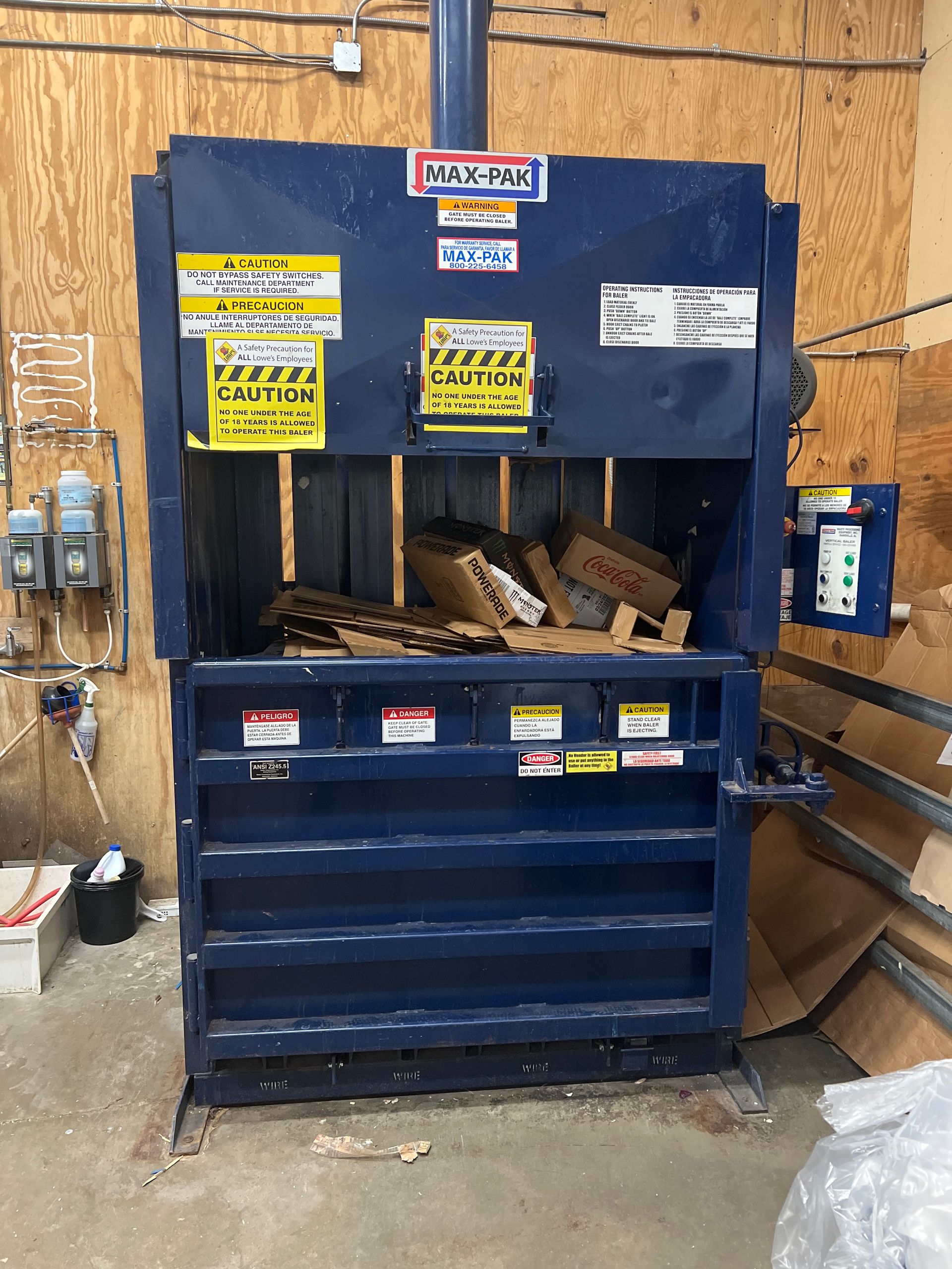 Commercial Cardboard Baler for retail and Industry