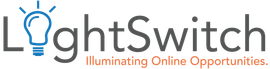 The logo for lightswitch illuminating online opportunities