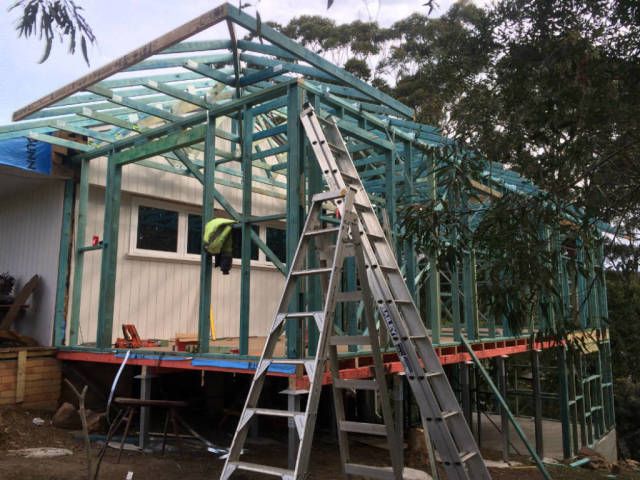 exterior of house being renovated