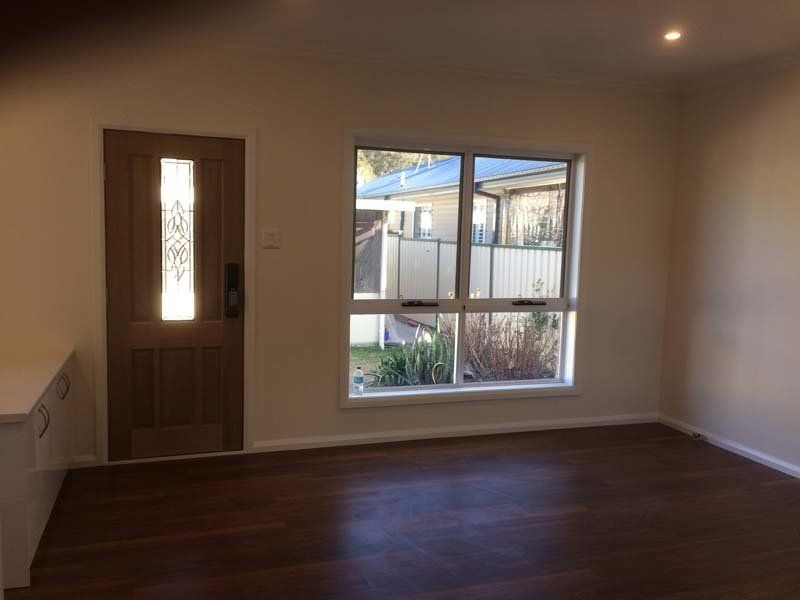 interior of house with large window