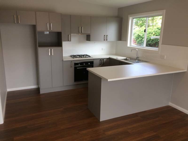 kitchen with wood flooring