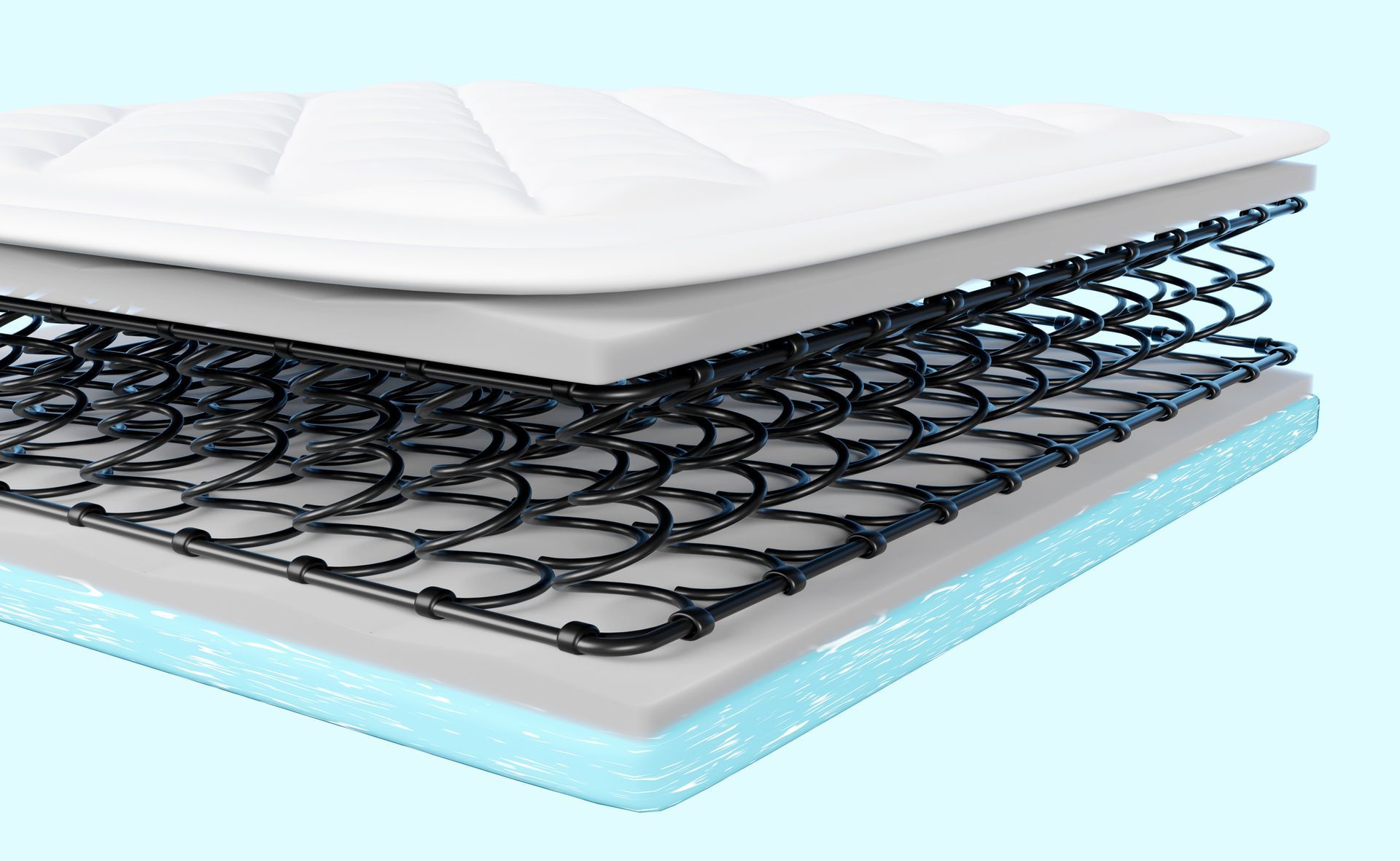 A Close up of a Mattress Showing the Layers of the Mattress — Lakeland, FL — Thomason Furniture & Mattress