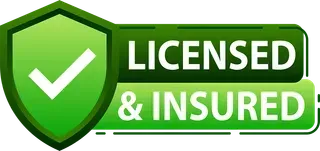 Green shield with a white checkmark next to 