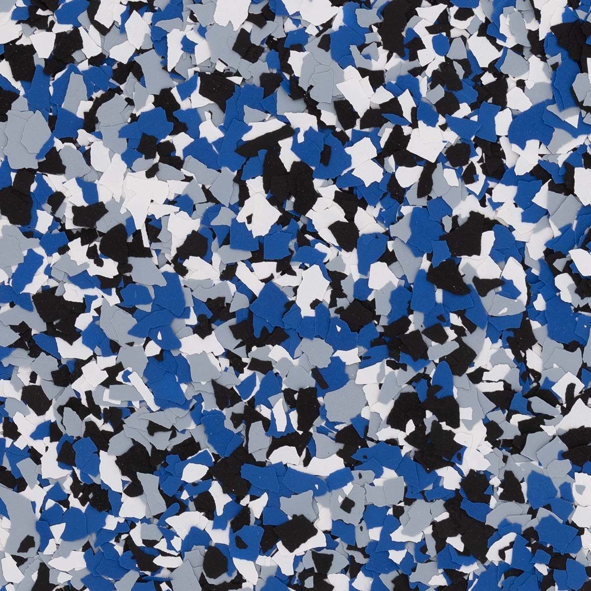 Abstract blue, white, black, and gray camouflage-like pattern.