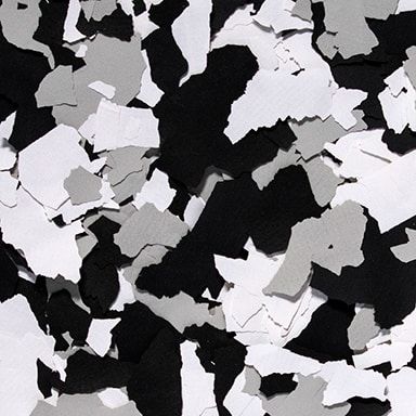 A close up of a black and white camouflage pattern