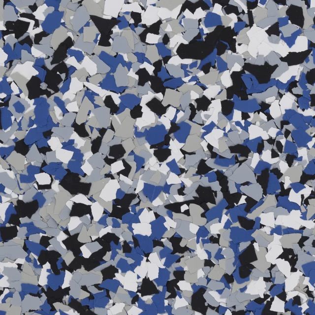 Abstract blue, gray, white, and black camouflage-like pattern.
