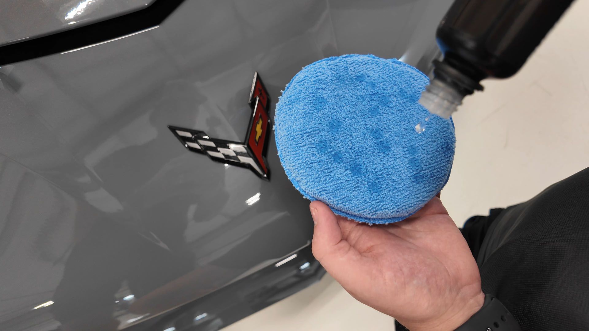 Ceramic coating application on a C8 Z06 Corvette