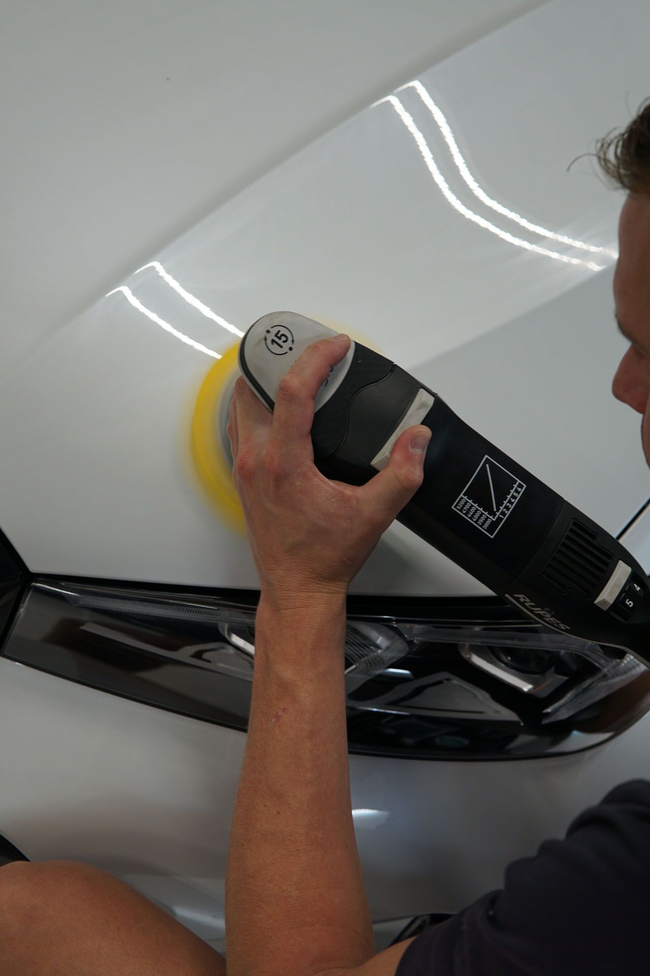 BMW paint correction in progress at Surface Protection Studio