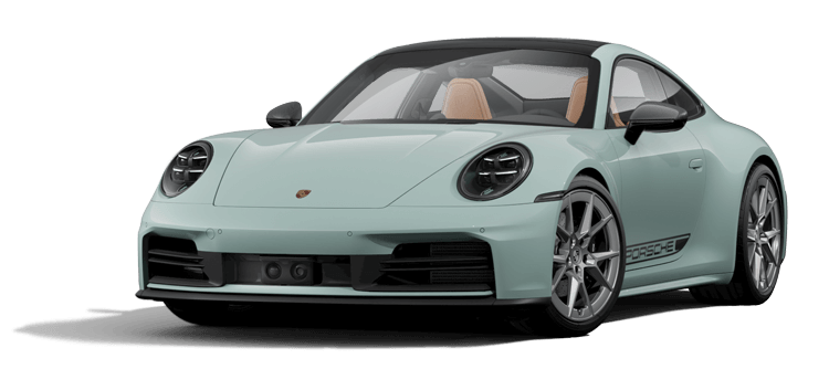 A light blue porsche 911 gt4 is shown on a white background.