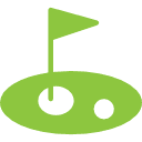 Golf ball hole with flag