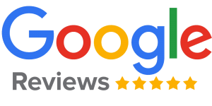 A google review logo with five stars on it