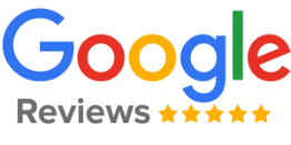 A google review logo with five stars on it