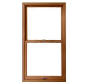 A wooden window with a handle on a white background.